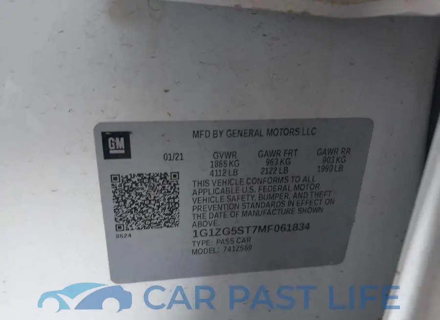 1G1ZG5ST7MF061834# 9