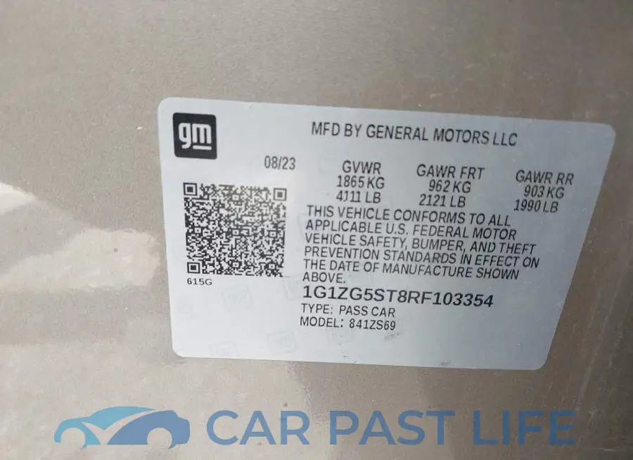 1G1ZG5ST8RF103354# 9