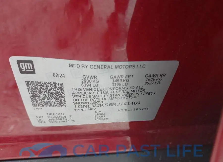 1GNEVJKS6RJ141469# 9