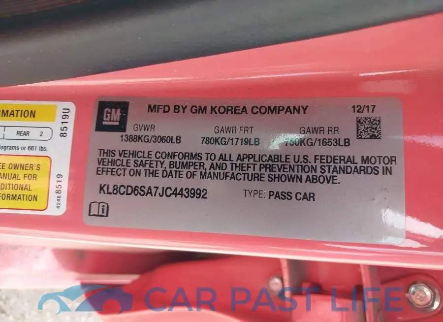 KL8CD6SA7JC443992# 9