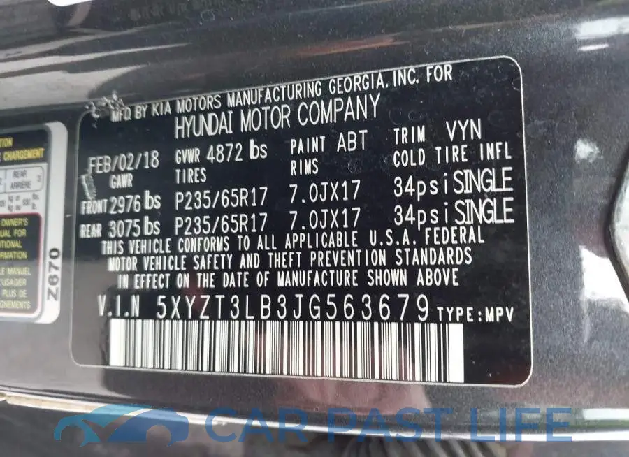 5XYZT3LB3JG563679# 9