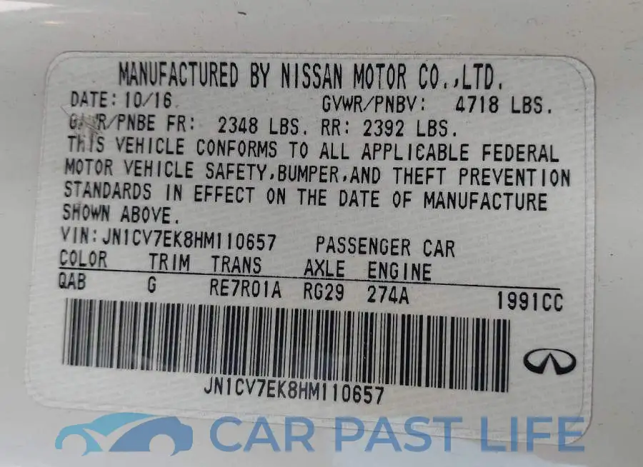 JN1CV7EK8HM110657# 9