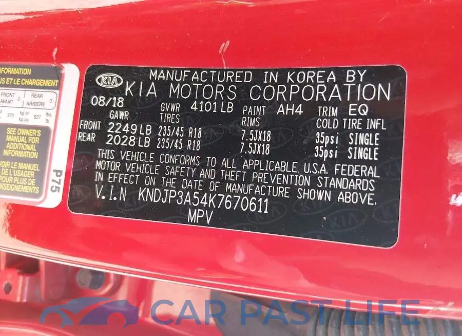 KNDJP3A54K7670611# 9