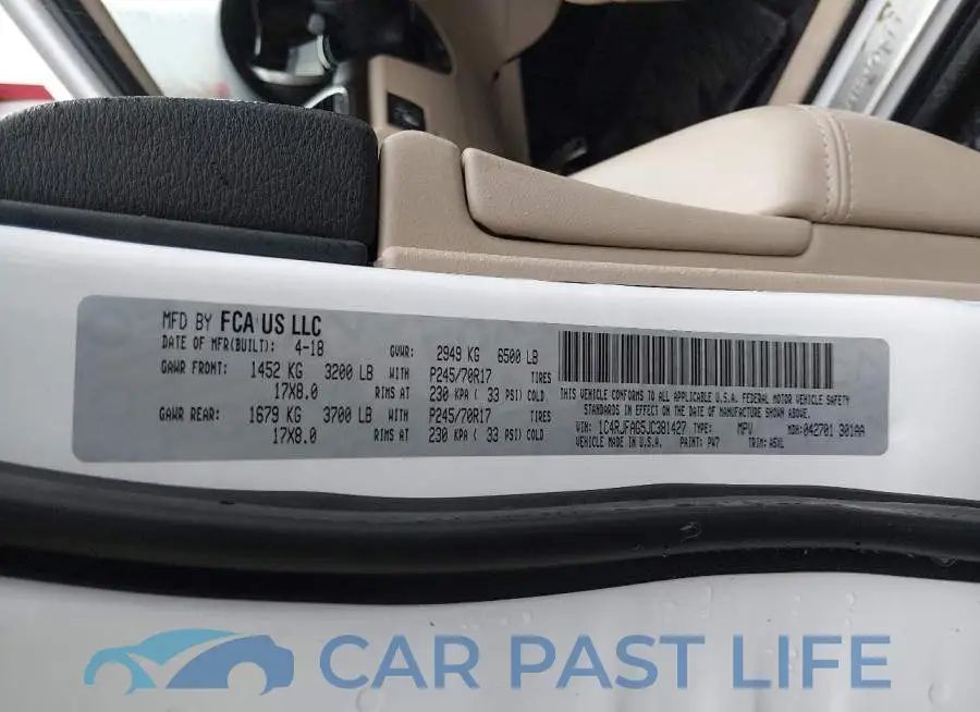 1C4RJFAG5JC381427# 9