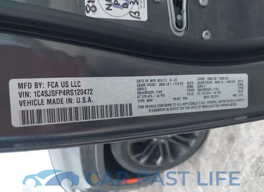 1C4SJSFP4RS120472# 9