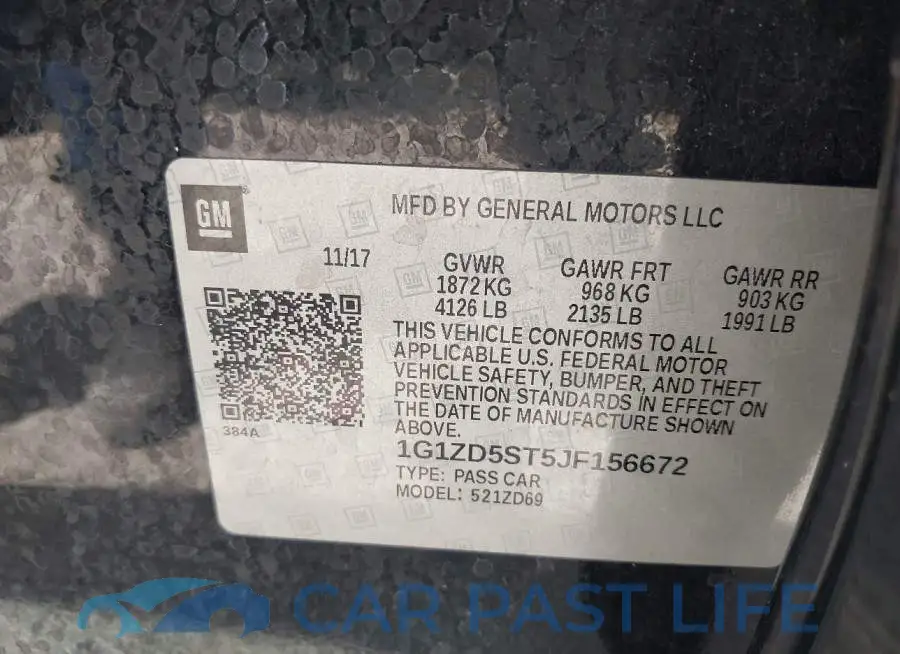 1G1ZD5ST5JF156672# 9