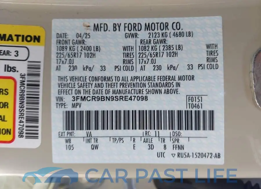 3FMCR9BN9SRE47098# 9