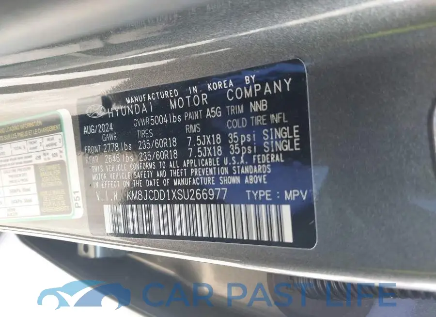 KM8JCDD1XSU266977# 9