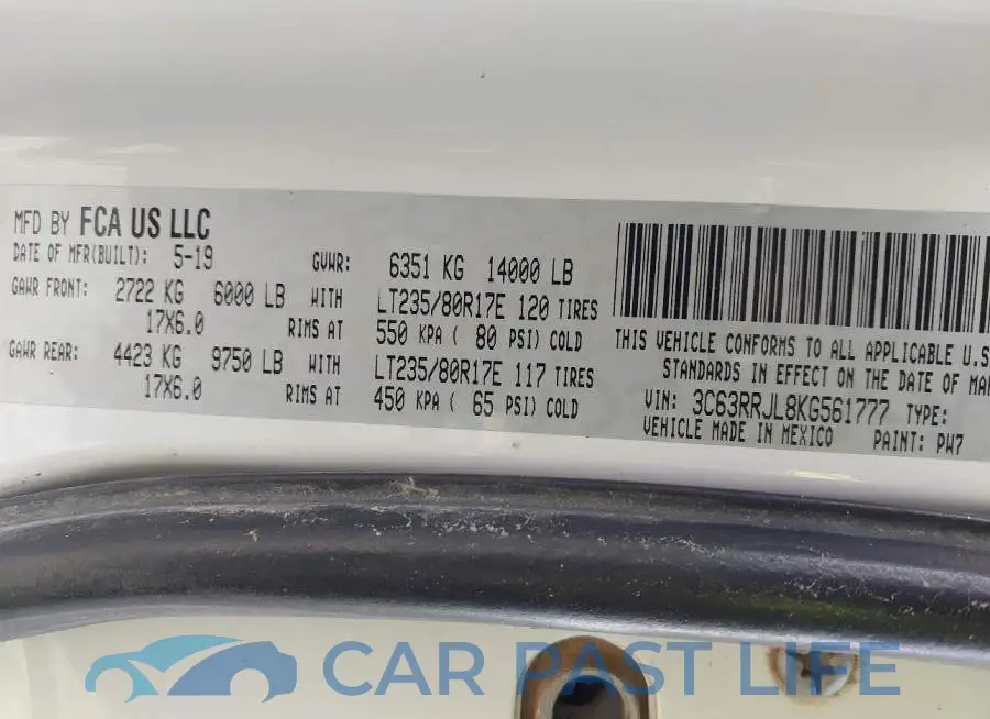 3C63RRJL8KG561777# 9