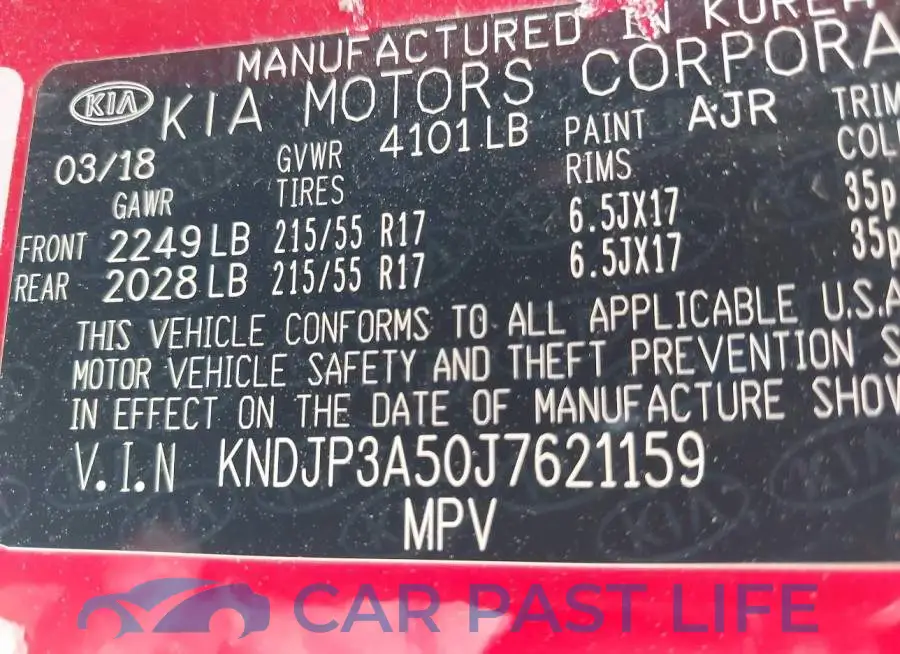 KNDJP3A50J7621159# 9