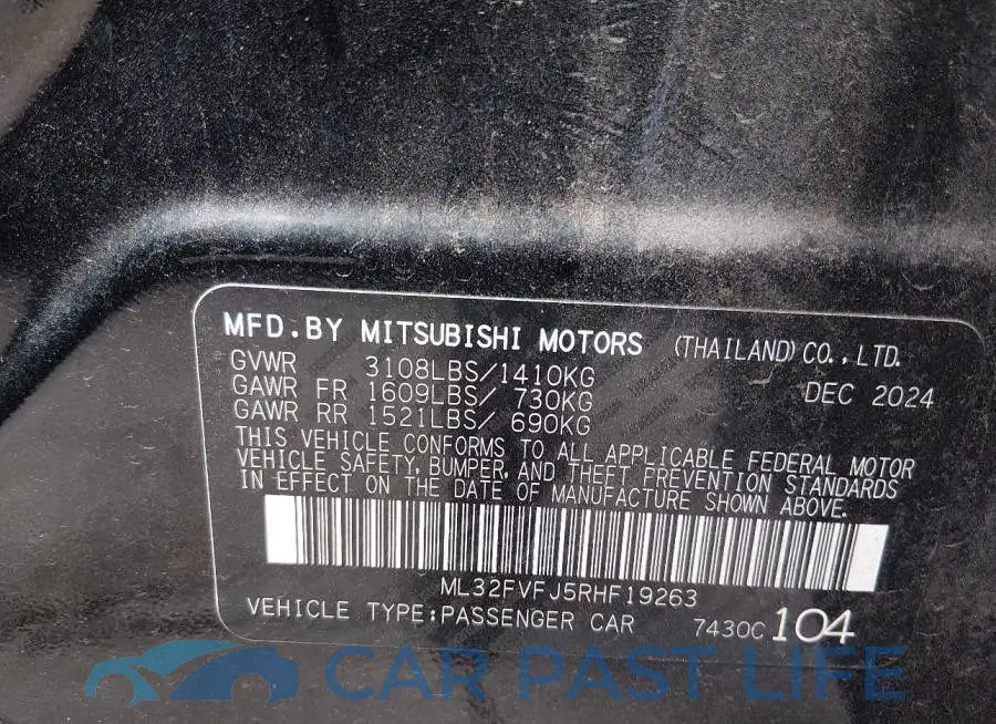 ML32FVFJ5RHF19263# 9