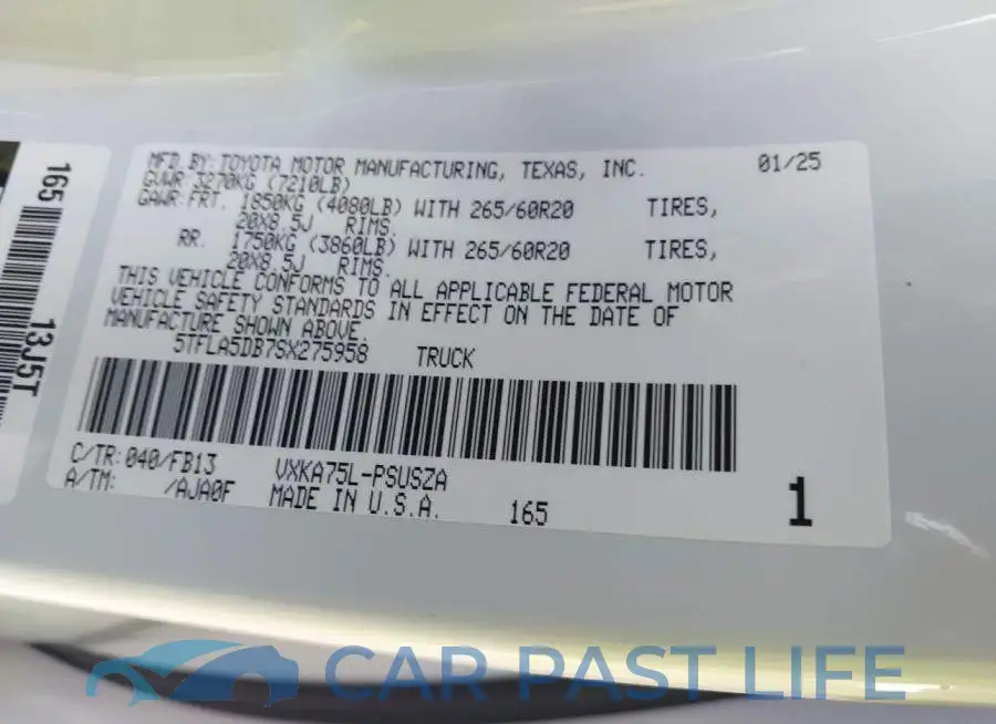 5TFLA5DB7SX275958# 9