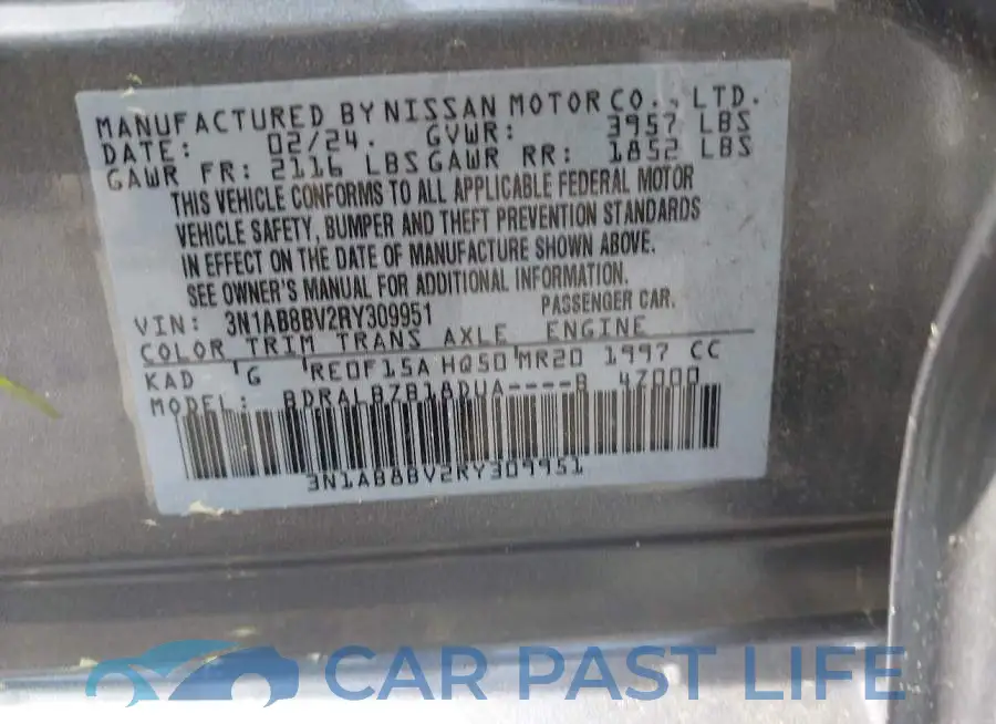 3N1AB8BV2RY309951# 9