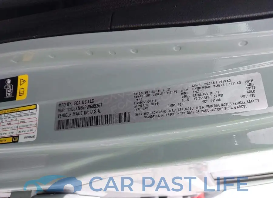 1C4JJXN65PW685367# 9