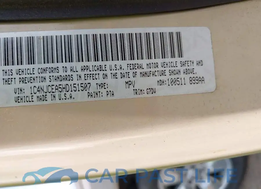 1C4NJCEA5HD151507# 9