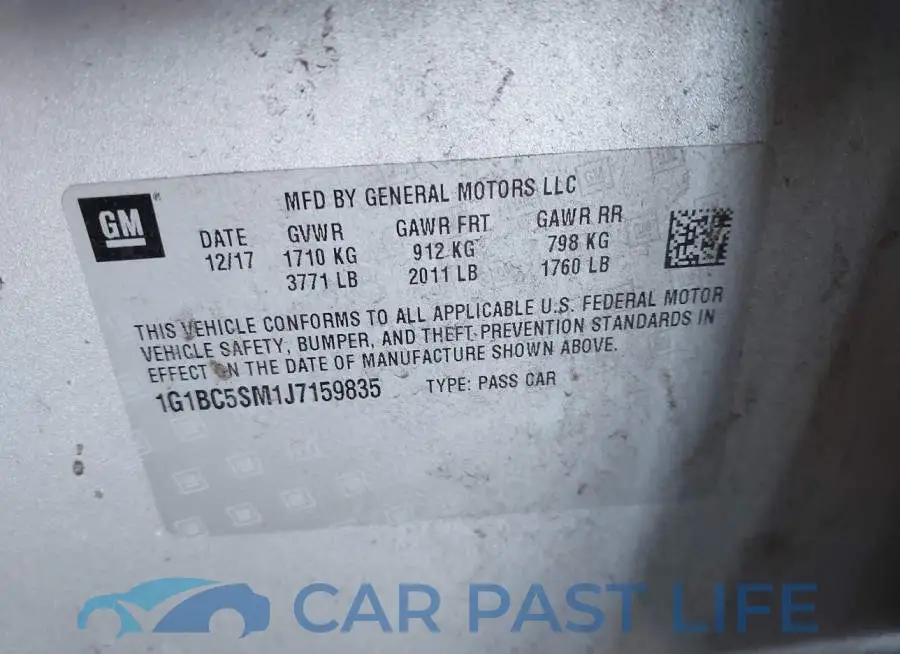 1G1BC5SM1J7159835# 9