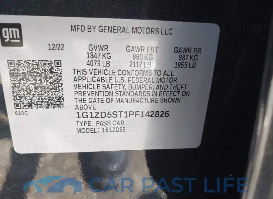 1G1ZD5ST1PF142826# 9