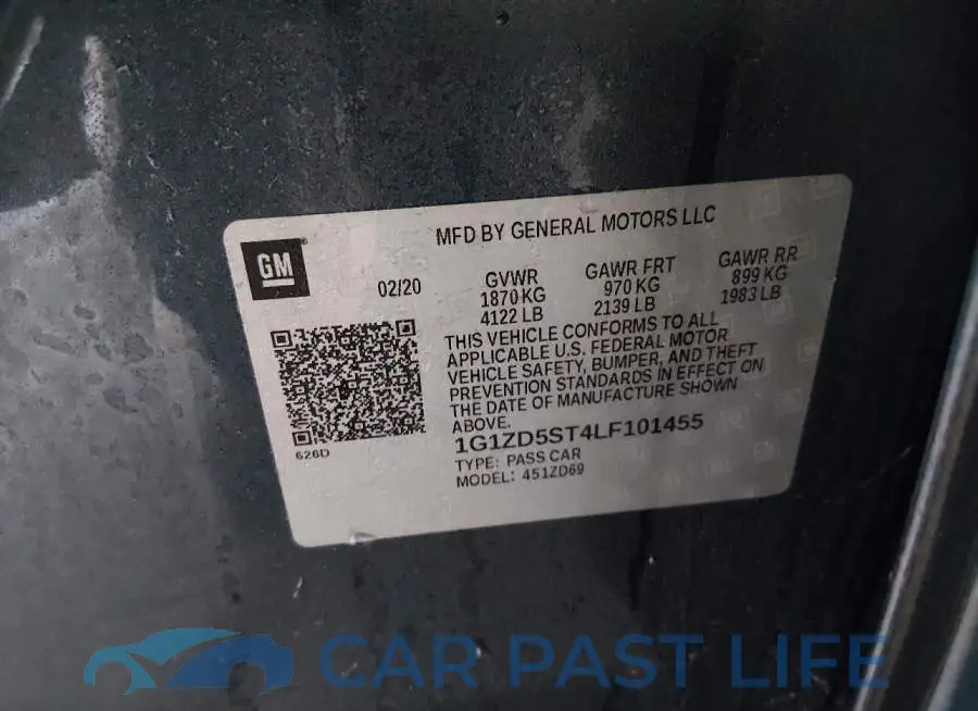 1G1ZD5ST4LF101455# 9