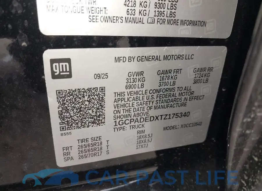 1GCPADEDXTZ175340# 18