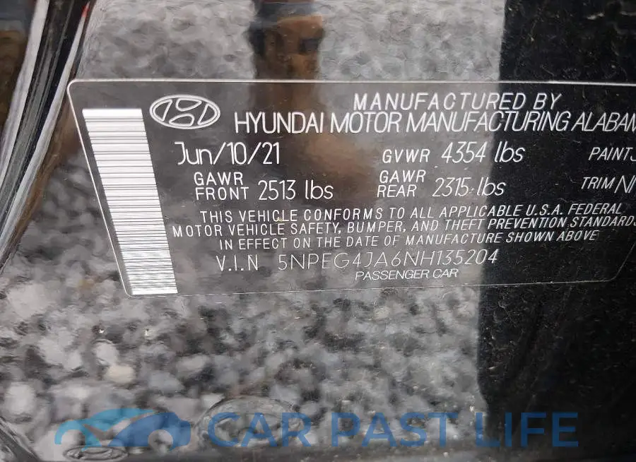 5NPEG4JA6NH135204# 9