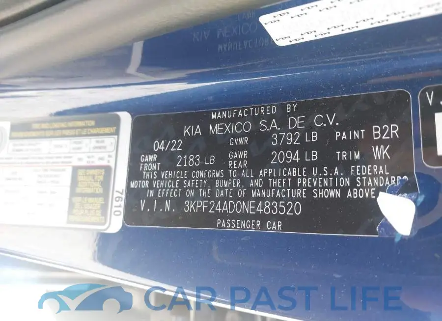 3KPF24AD0NE483520# 9