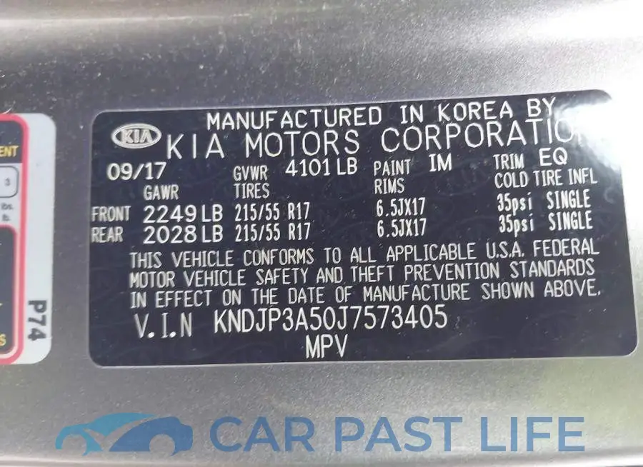 KNDJP3A50J7573405# 9