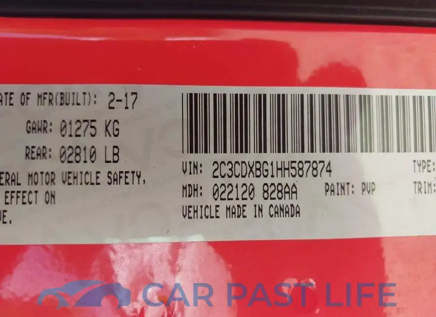 2C3CDXBG1HH587874# 9