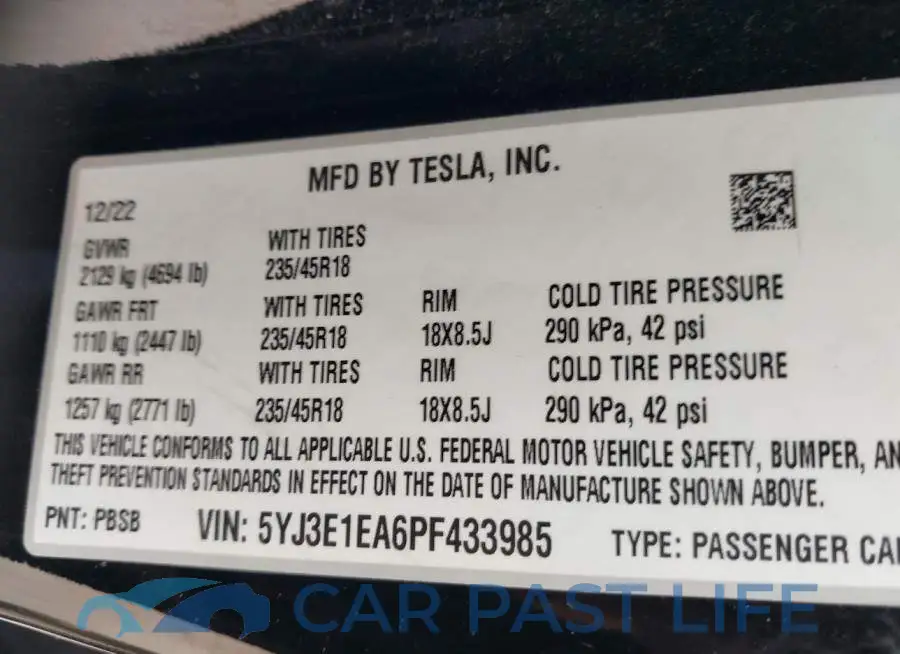 5YJ3E1EA6PF433985# 9