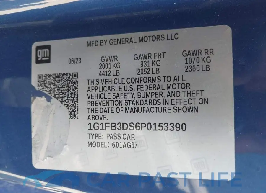 1G1FB3DS6P0153390# 9