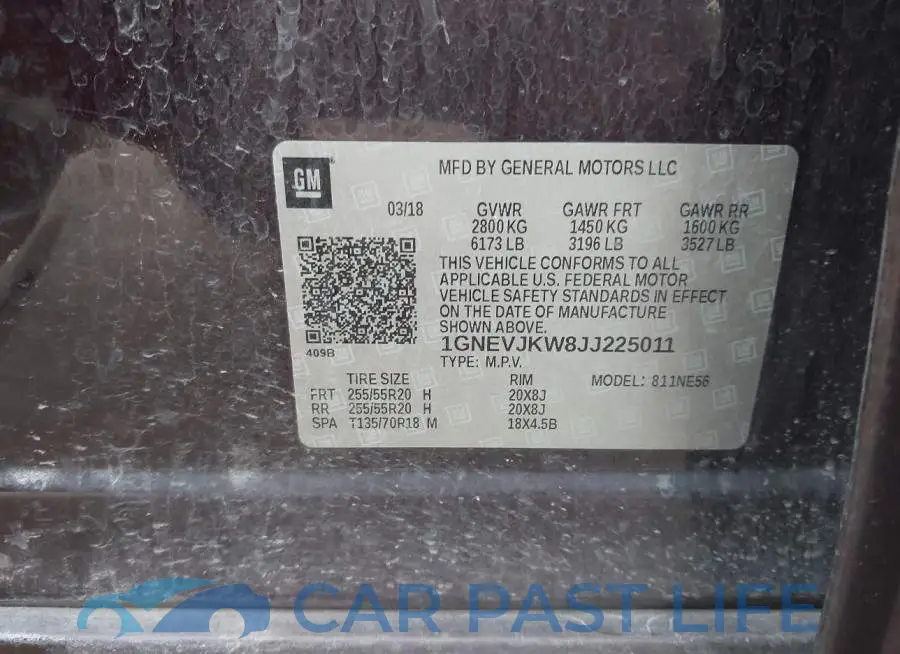 1GNEVJKW8JJ225011# 9