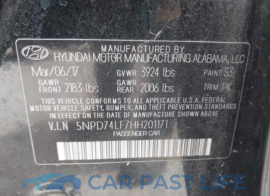 5NPD74LF7HH201171# 9