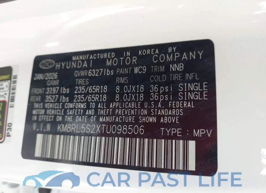 KM8RL5S2XTU098506# 9