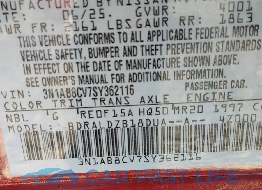 3N1AB8CV7SY362116# 9