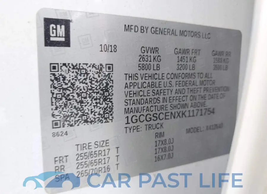 1GCGSCENXK1171754# 9