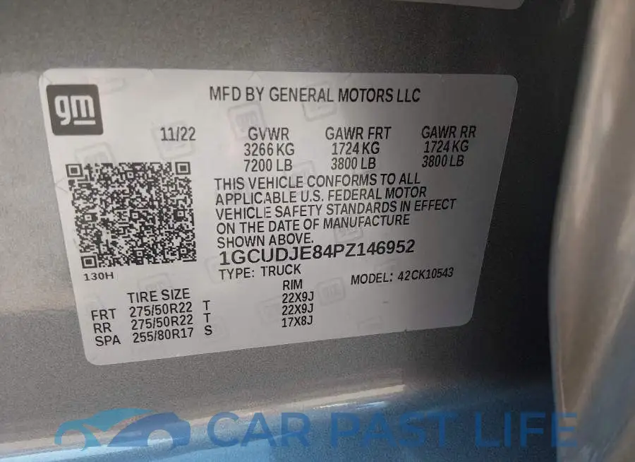 1GCUDJE84PZ146952# 9