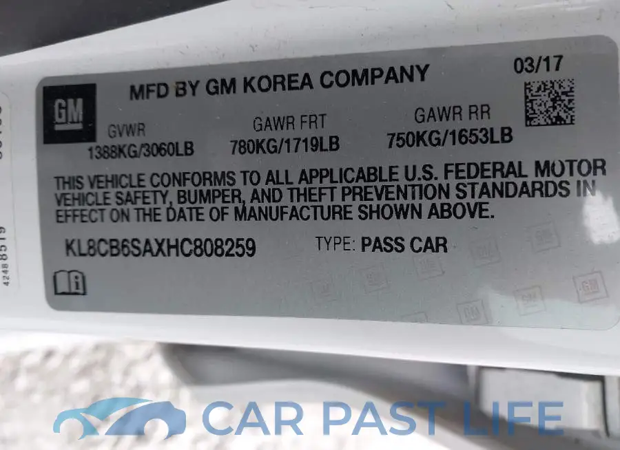 KL8CB6SAXHC808259# 9