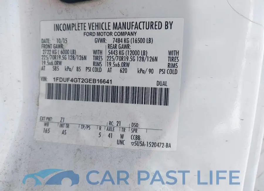 1FDUF4GT2GEB16641# 9