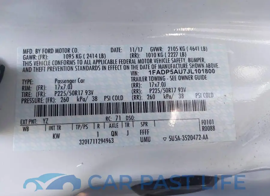 1FADP5AU7JL101800# 9