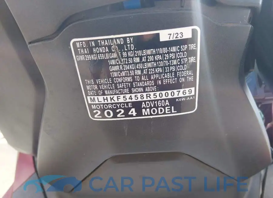 MLHKF5458R5000769# 10