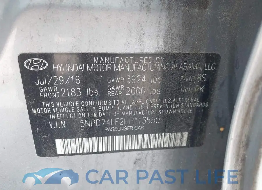 5NPD74LF2HH113550# 9