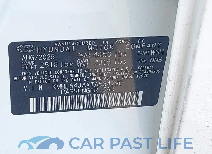 KMHL64JAXTA534790# 9