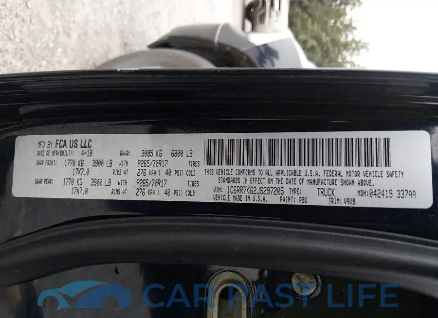 1C6RR7KG2JS297205# 9