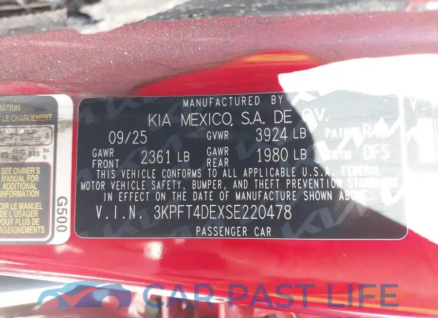 3KPFT4DEXSE220478# 9