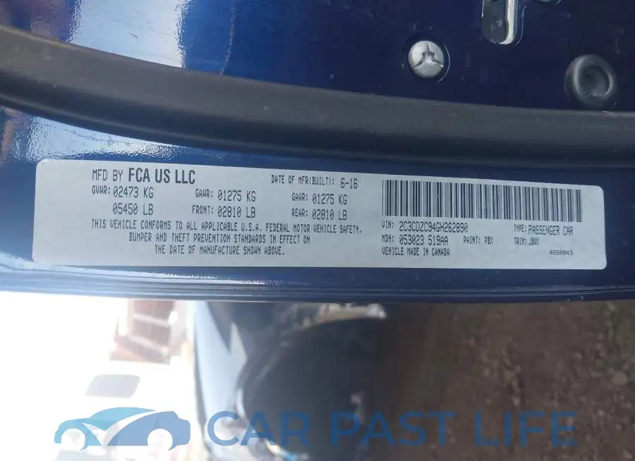 2C3CDZC94GH262890# 9