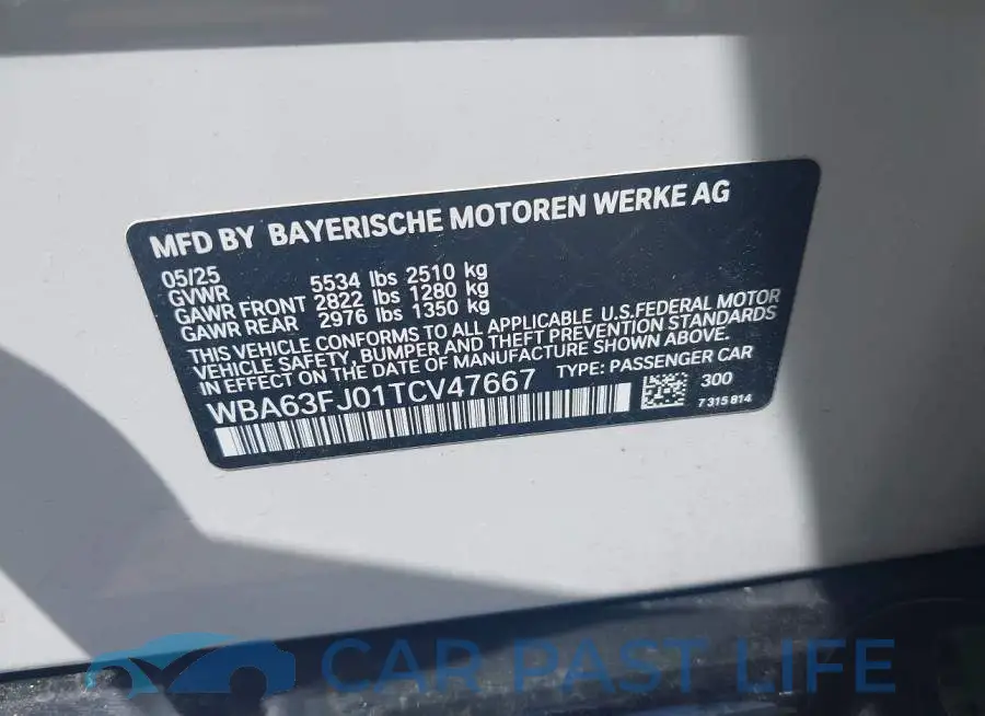 WBA63FJ01TCV47667# 9
