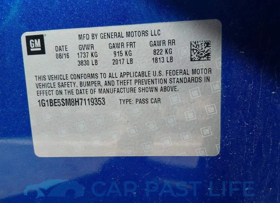 1G1BE5SM8H7119353# 9