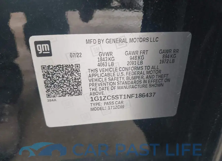 1G1ZC5ST1NF186437# 9
