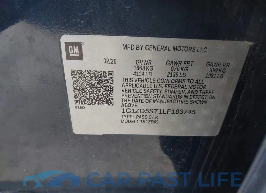 1G1ZD5ST1LF103745# 9