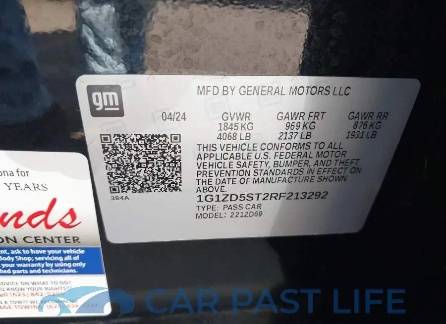 1G1ZD5ST2RF213292# 9