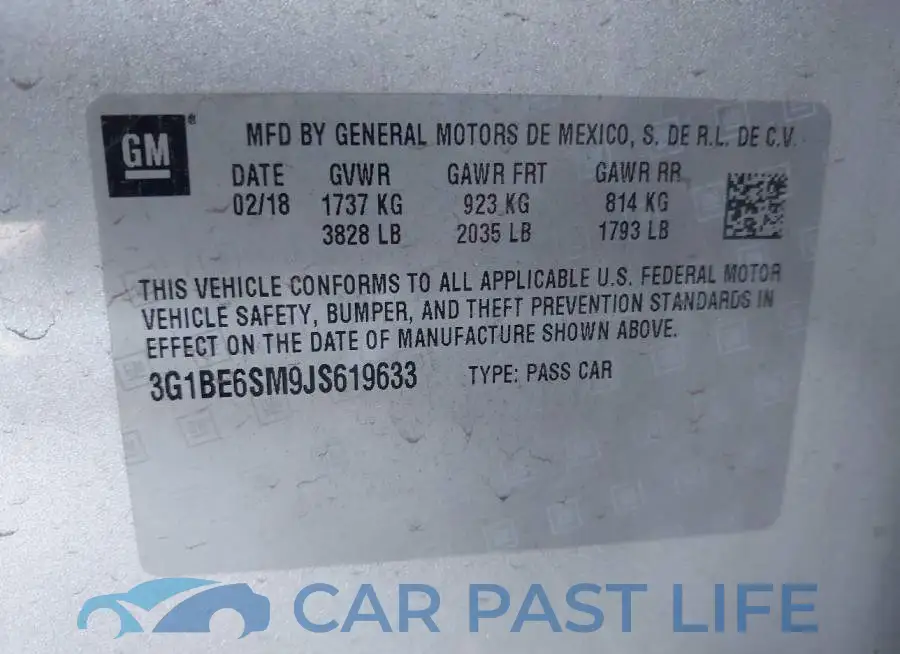 3G1BE6SM9JS619633# 9